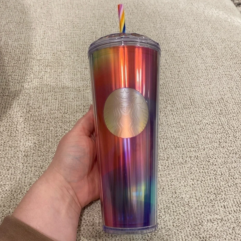 NWT 2021 Starbucks Iridescent Rainbow Kaleidoscope Dome Tumbler 2021